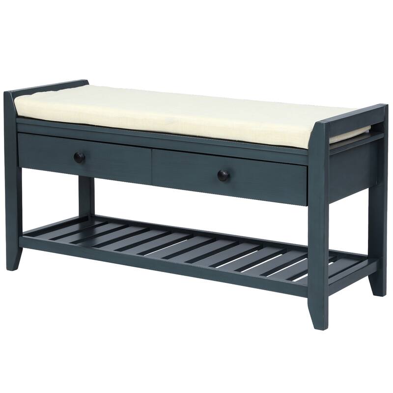 Shoe Bench, Entryway Bench with Storage Shoe Storage Bench with Cushion Seating Entryway Bench