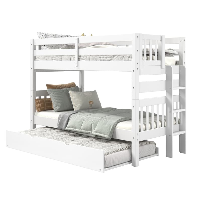Taylor & Olive Trillium Twin over Twin Bunk Bed with Ladder, Trundle