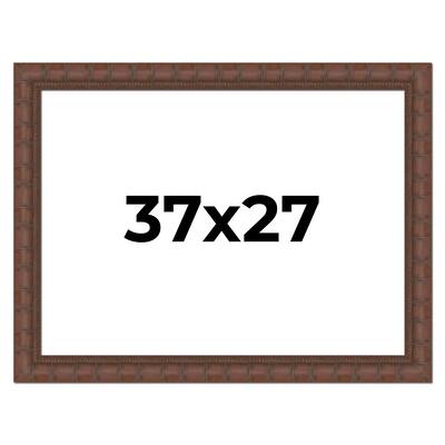 37x27 Frame Pewter Solid Wood Picture Frame Width 1.625 Inches | Interior Frame Depth 0.6875 Inches