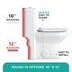 preview thumbnail 8 of 10, Fine Fixtures Dual-flush 1-piece Toilet 10-in. Rough-in w/ Seat
