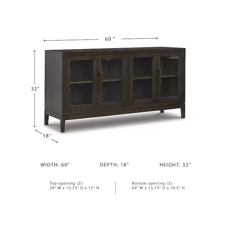Burkhaus Dark Brown Dining Room Server - 60"W x 19"D x 32"H