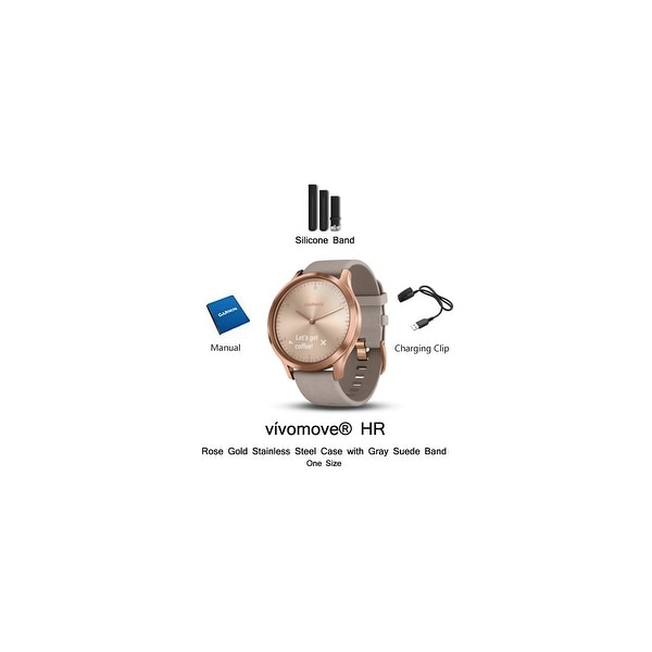garmin vivomove hr gray suede band