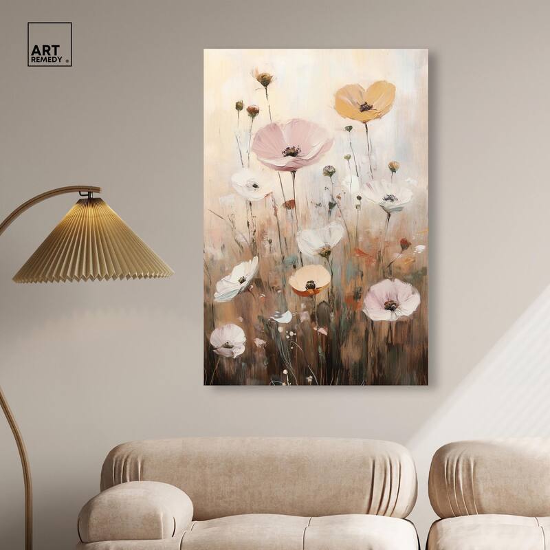Delicate Flowers in Bloom Canvas by Art Remedy, Gallery Wrapped