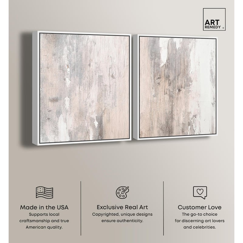 Striated Texture I Canvas Set of 2 by Art Remedy