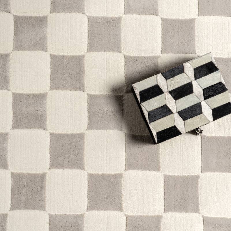 Nuloom Alaiya Checkered Machine Washable Area Rug
