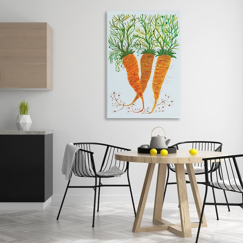 Stupell Whimsical Garden Carrots Canvas Wall Art Design By Kay Widdowson