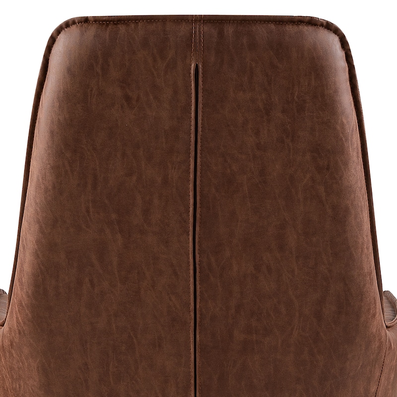 Kava Transitional Brown Faux Leather Accent Chair by Furniture of America