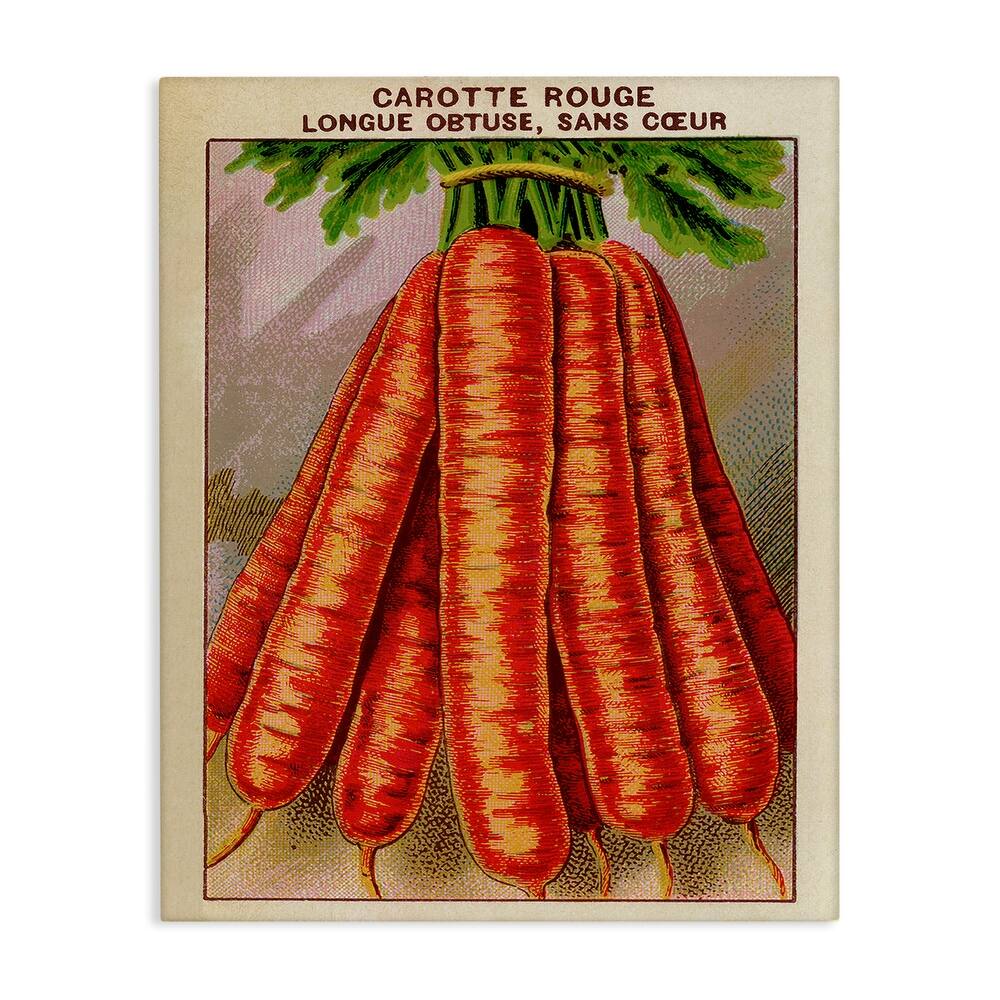 Stupell Country Vintage Carrots Canvas Wall Art Design By Lil' Rue