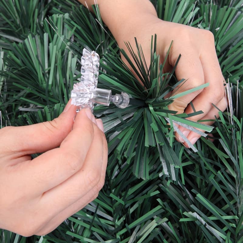 7FT PVC Artificial Christmas Tree Solid Metal Legs