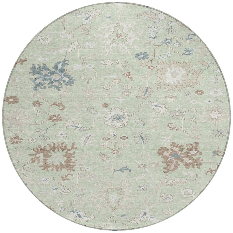 HomeRoots Floral Transitional Rectangle Outdoor Rug