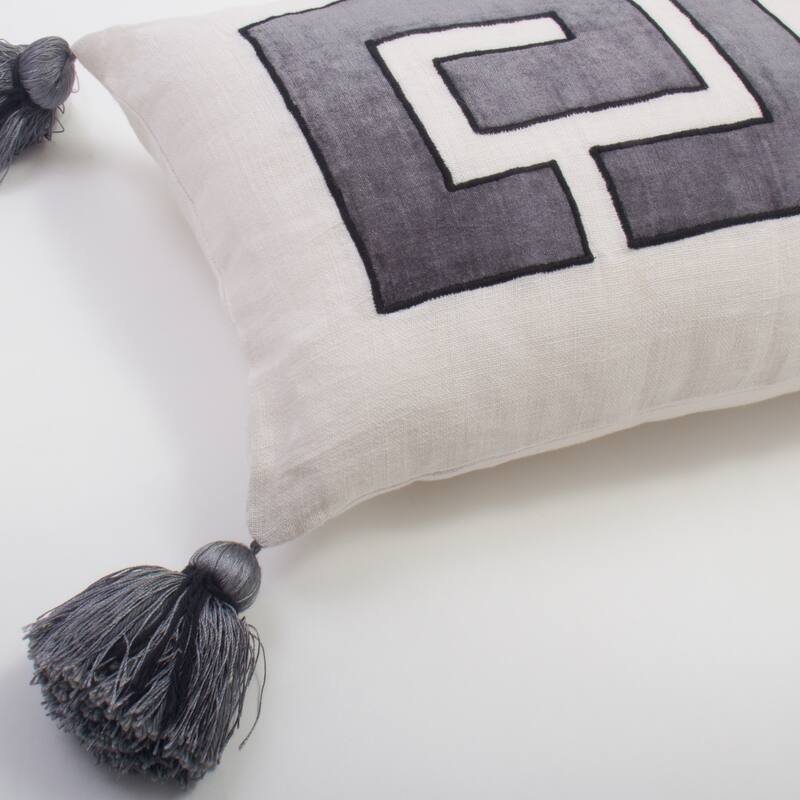 Taten Linen Rayon Extra Long Bolster Pillow
