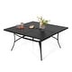preview thumbnail 17 of 32, MAISON ARTS 9-Piece Patio Dining Set with Square/Rectangular Metal Table and 8 Gourd Head Shape Armrest Dining Chairs