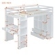 preview thumbnail 13 of 17, Twin Size Loft Bed with Large Shelves