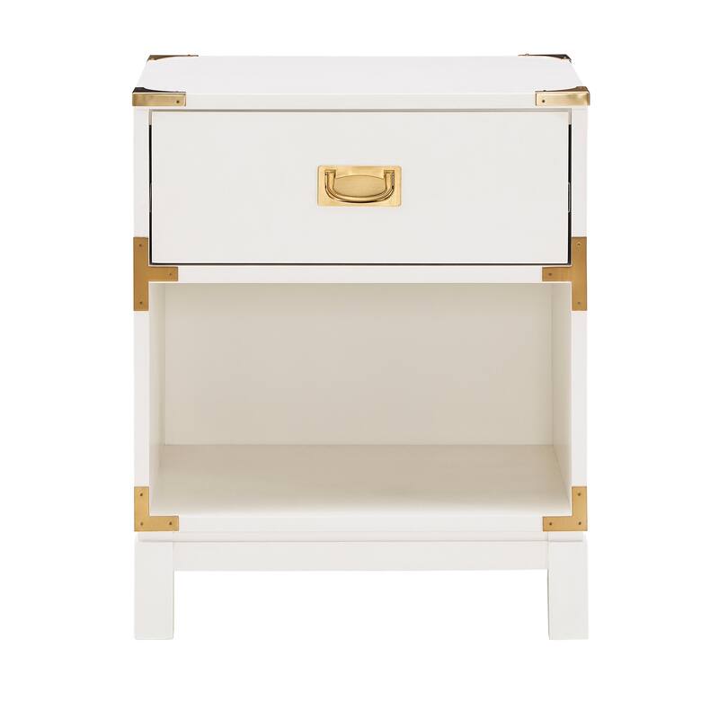 Kedric 1-Drawer Gold Accent Nightstand by iNSPIRE Q Junior