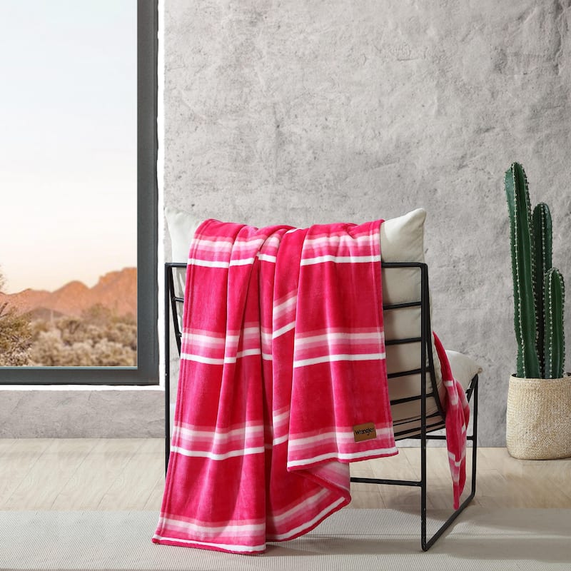 Wrangler Printed Ultra Soft Plush Fleece Throw Blanket