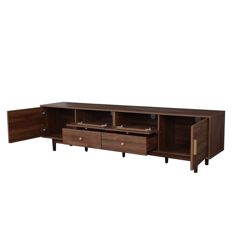 Rustic 76" TV Stand for TVs Up to 85", Entertainment Center with Storage Drawers