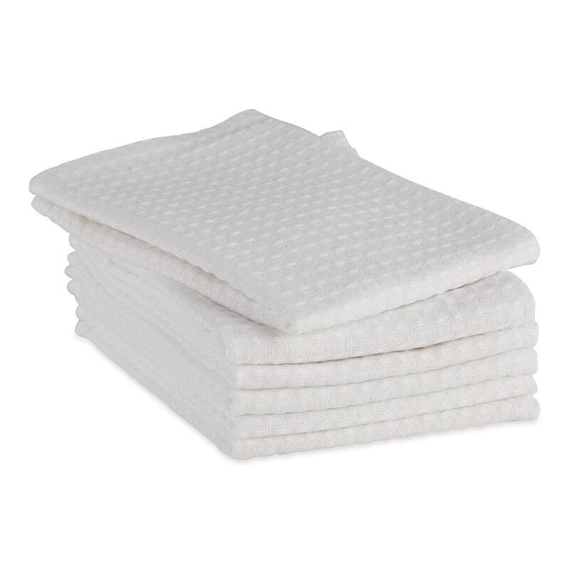DII Black Recycled Cotton Waffle Dishtowel (Set of 6)