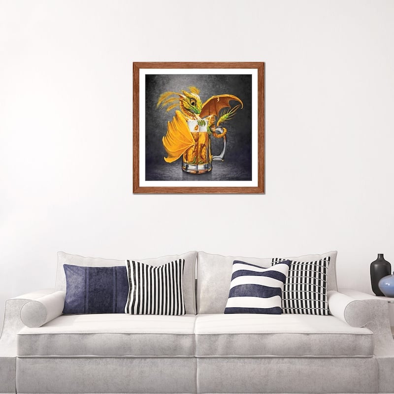 iCanvas "Beer Dragon" by Stanley Morrison