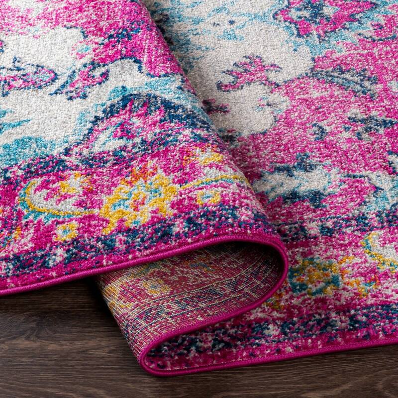 Livabliss Frederika Faded Medallion Area Rug