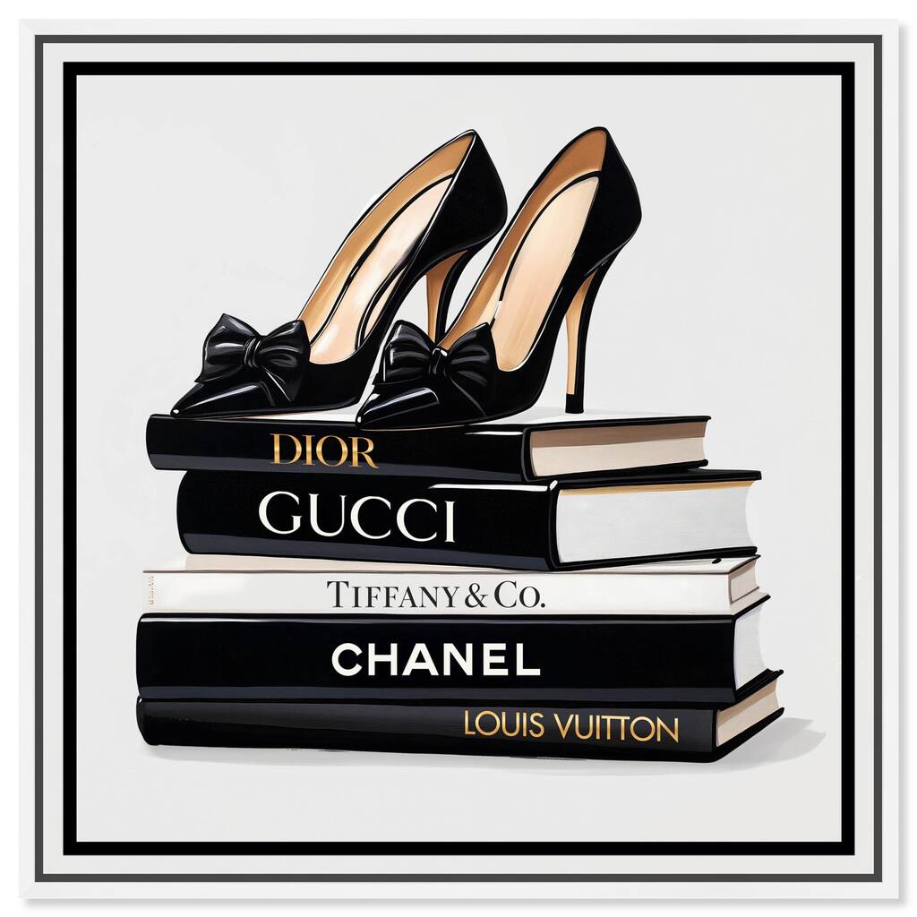 Ink Books and Heels Canvas by Art Remedy