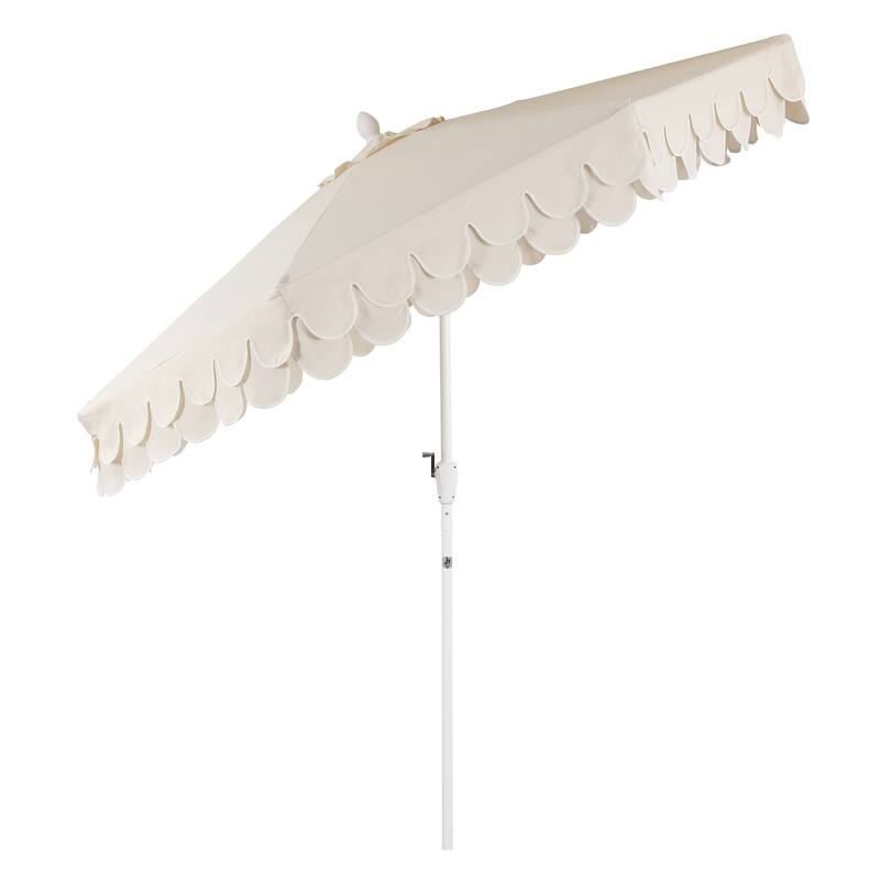 9ft Fringe Patio Umbrella Auto-Tilt, Crank, by JONATHAN Y