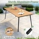 preview thumbnail 30 of 35, Pellebant Outdoor Aluminum Rectangular Dining Table