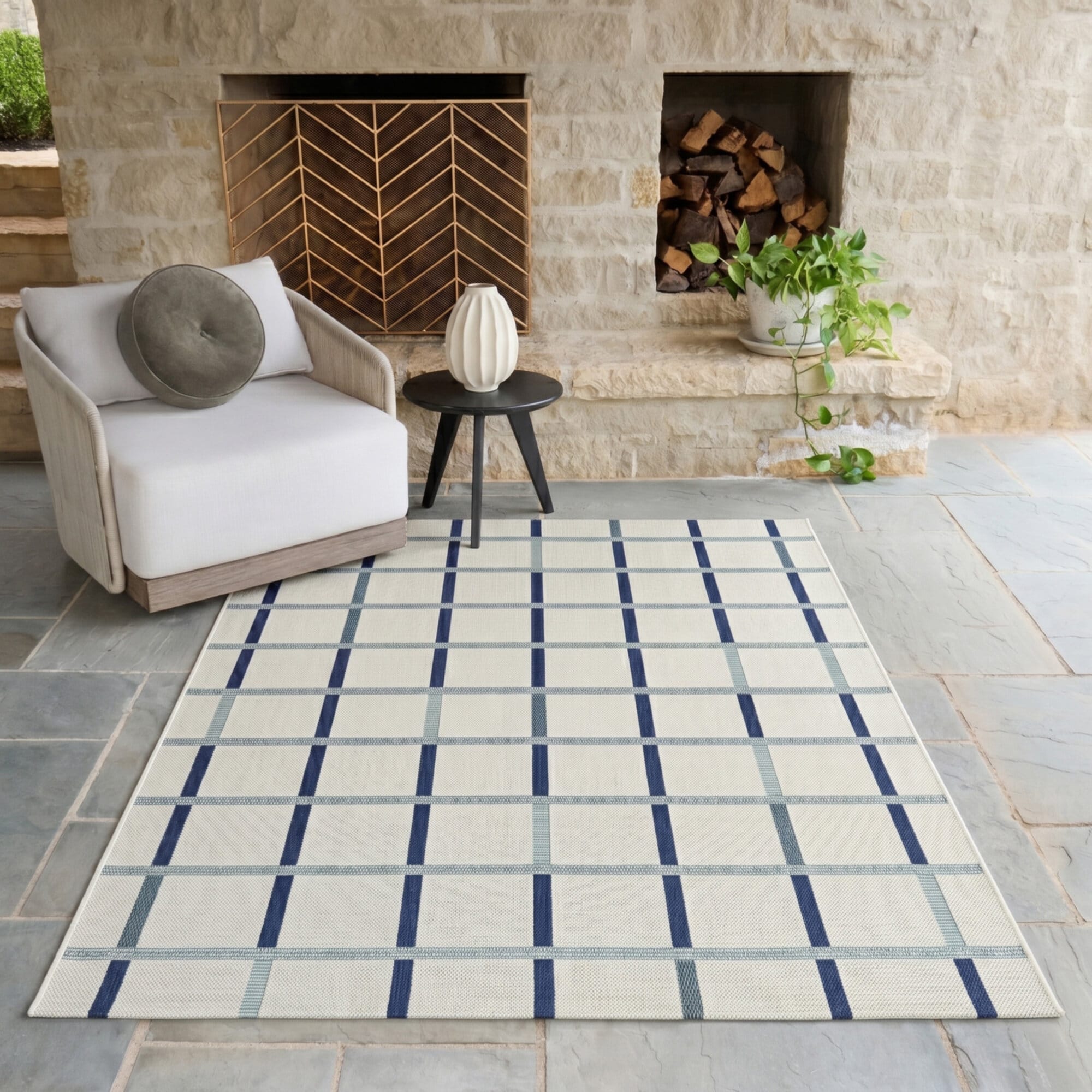 Balta Rugs Kramer Modern Checkered Indoor/Outdoor Area Rug