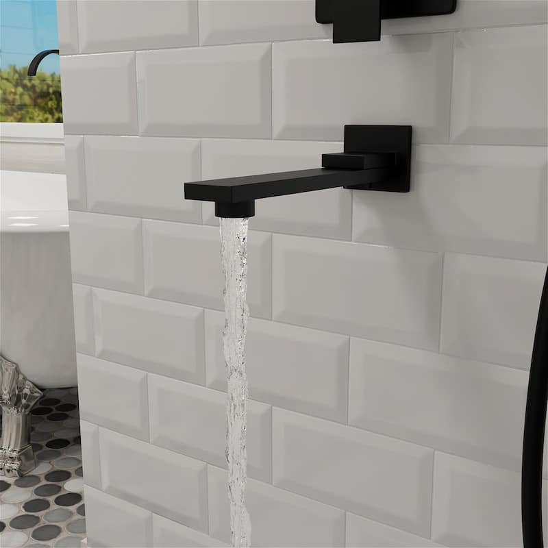 GIVINGTREE 12 inch Tub and Shower Faucet with Rough-In Valve - 12 inch