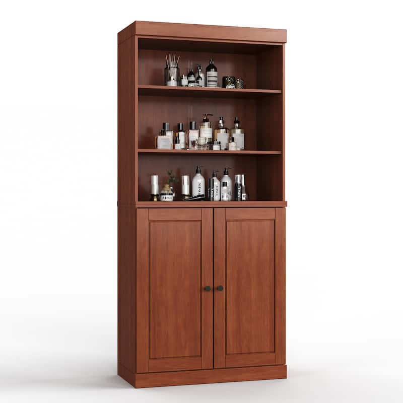 100% Solid Wood 32" Bathroom Cabinet with Optional Doors, 2-Drawers by Palace Imports