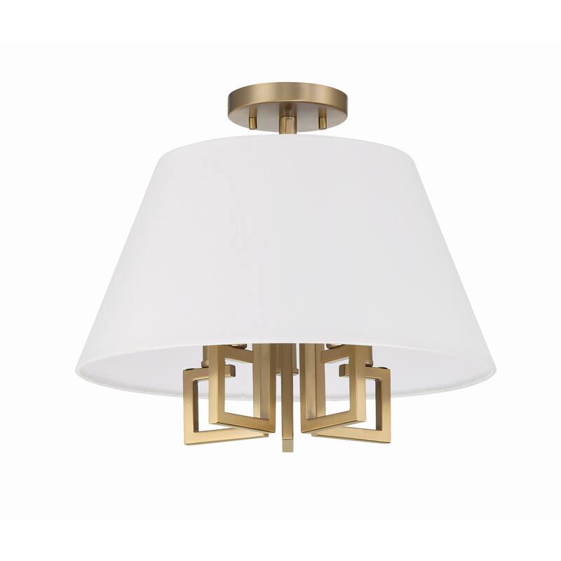 Libby Langdon for Crystorama Westwood 5 Light Vibrant Gold Ceiling Mount - 16"W x 13.25"H