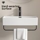 preview thumbnail 4 of 12, GDFStudio - Vale Modern Ceramic Wall Mounted Vessel Sink with Integrated Towel Bar and Faucet Hole