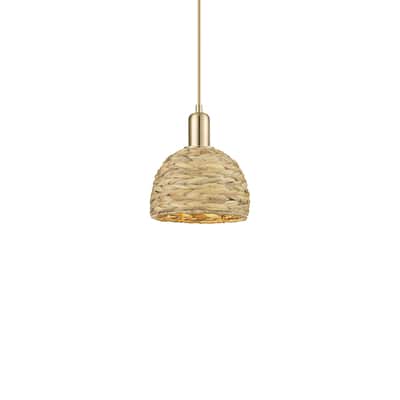 Innovations Lighting 716-1P-10-8 Woven Rattan Pendant Woven Rattan 8"