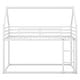 preview thumbnail 18 of 24, Modern Twin Over Twin Junior Metal House Bunk Bed with Ladder