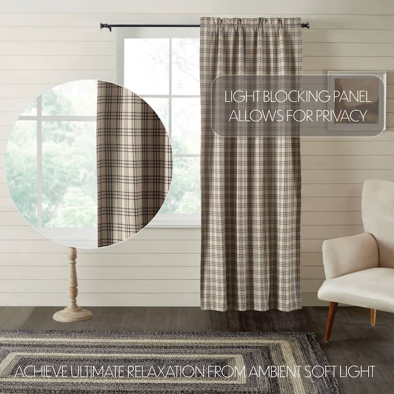 Sawyer Mill Charcoal Plaid Blackout Panel 84x40