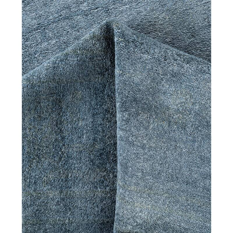 Overdyed One-of-a-Kind Hand-Knotted Area Rug - Blue - 8' 3" x 10' 4"