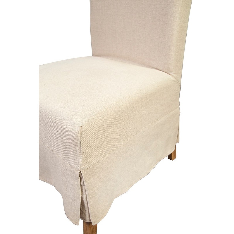 Furniture Classics Fabric Linen Slip Covered Parsons Chair