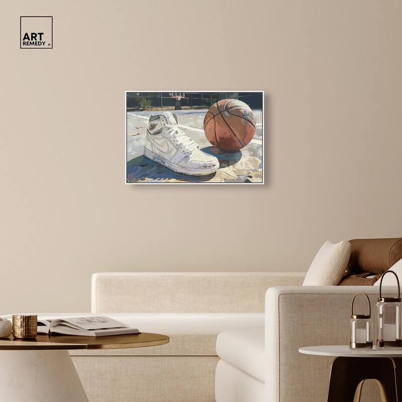 Washed Out Court Canvas by Art Remedy