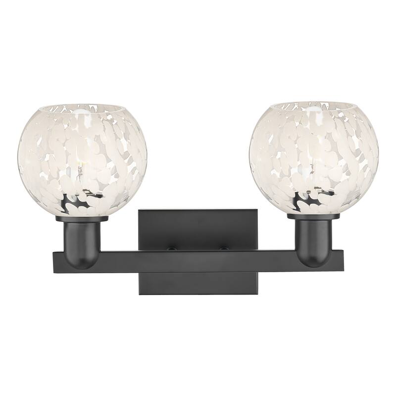 Innovations Lighting Endless Possibilities Arcadia - White Mouchette - 2 Light 17" Bath Vanity Light