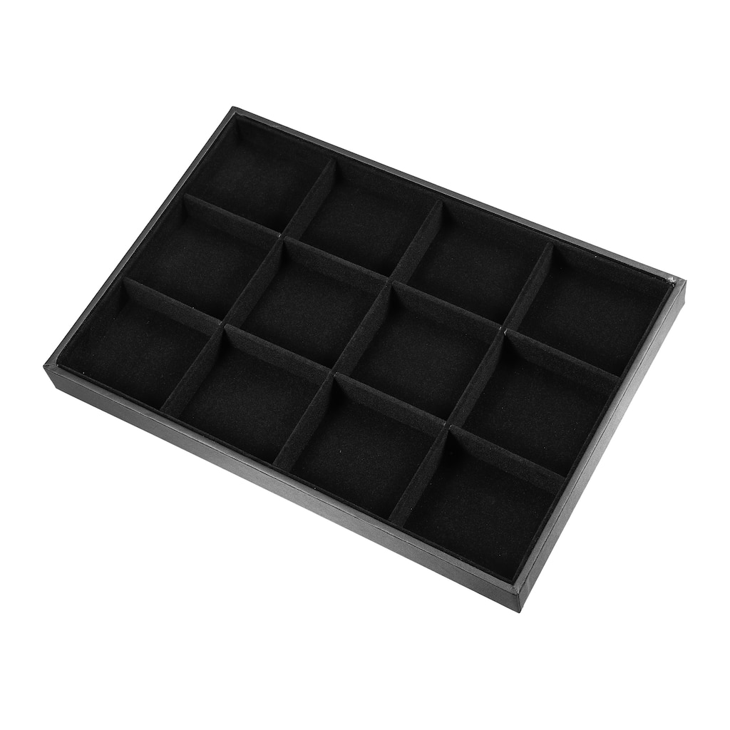 12 Grid Jewelry Tray Stackable for Rings Earrings Necklace Bracelet