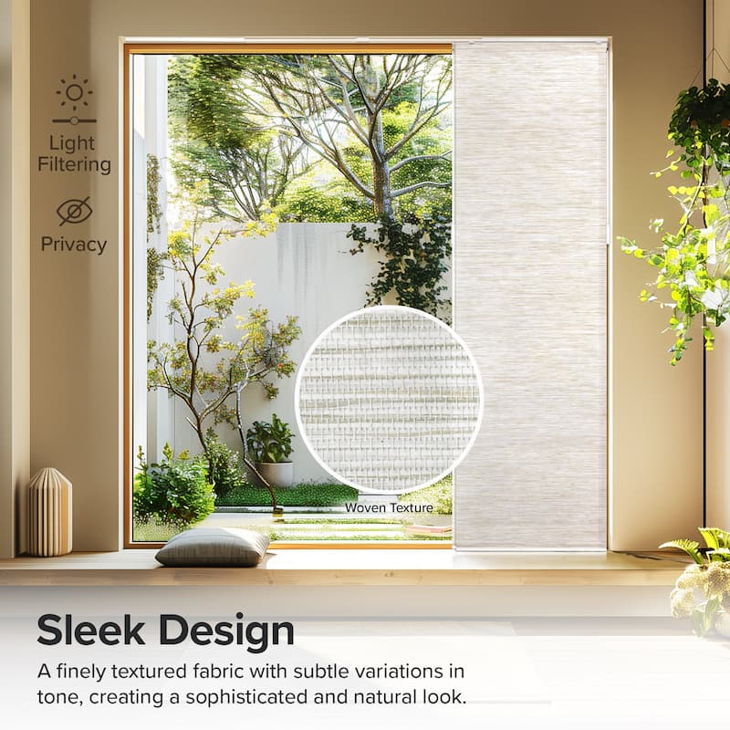 CHICOLOGY Adjustable Sliding Panels, Light Filtering - 46"- 86" W X 92" H