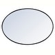 preview thumbnail 7 of 9, Elegant Lighting 34 Inch Oval Mirror with Metal Frame