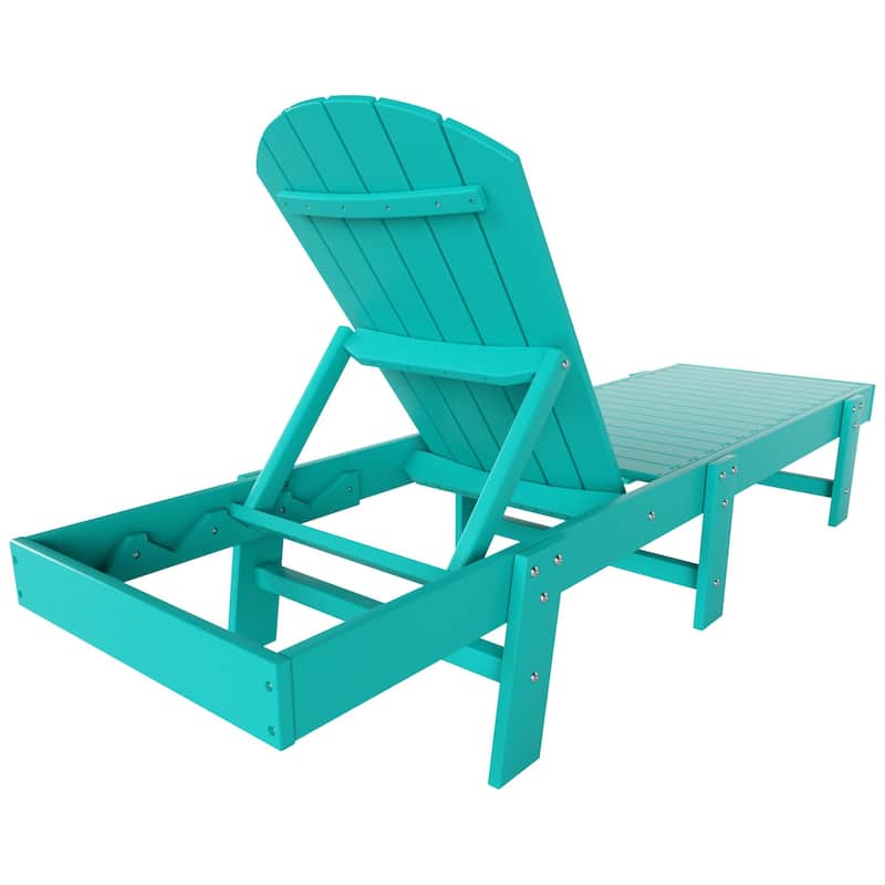 Polytrends Altura Armless Poly Eco-Friendly All Weather Reclining Chaise Lounge