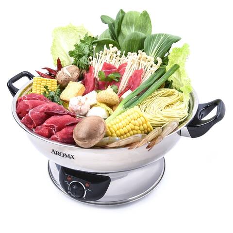 5Qt. Electric Shabu Shabu Hot Pot, Stainless Steel