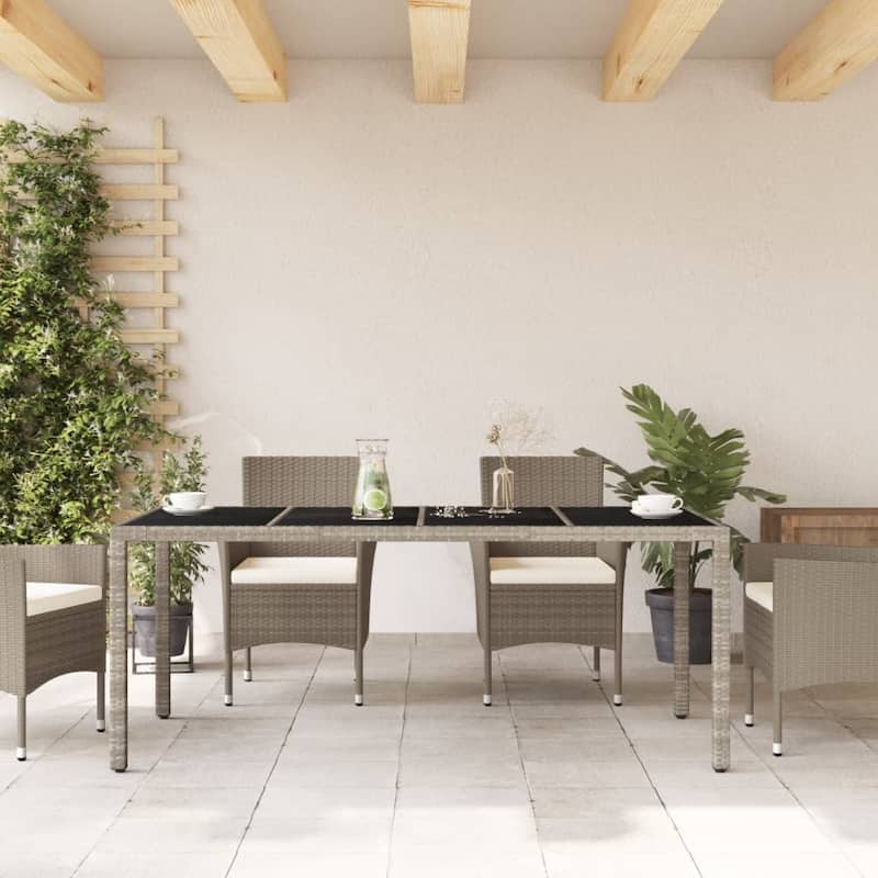 vidaXL Patio Table Poly Rattan Garden Outdoor Table Furniture Multi Colors - 35.4 x 74.8 x 29.5