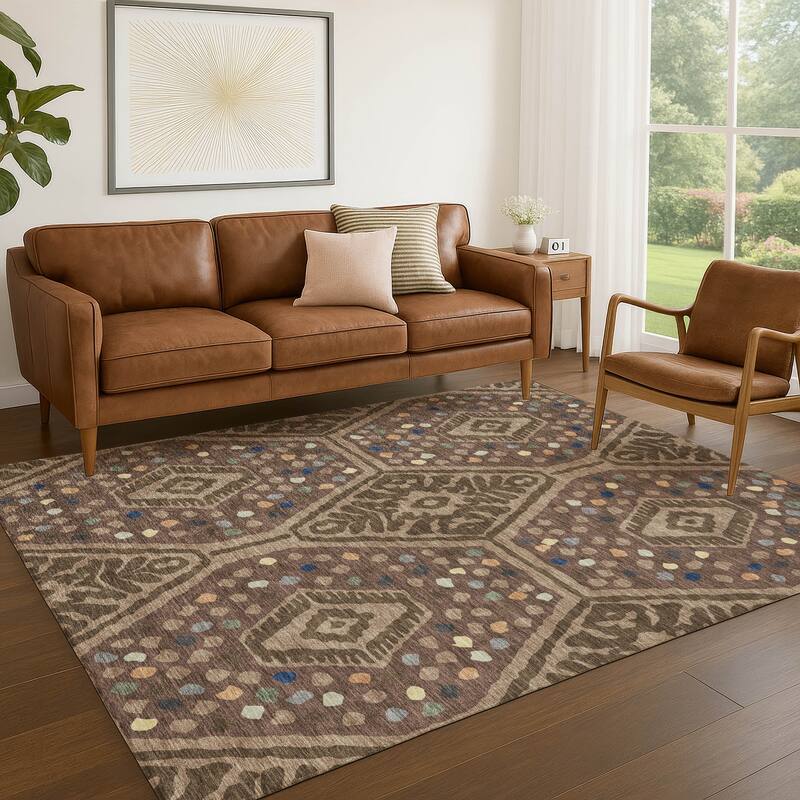 Machine Washable Indoor/ Outdoor Global Nipsey Chantille Rug