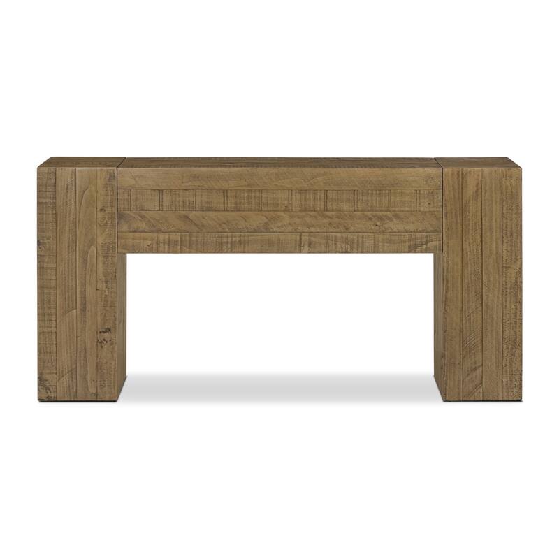 Poly & Bark Frome Solid Pine Wood Console Table (60") - Weathered Pine