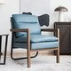 preview thumbnail 10 of 25, Costway Modern Accent Armchair Lounge Chair w/ Rubber Wood Legs & - 34.5'' x 26.5'' x 36''