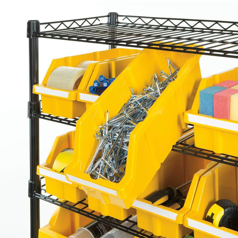 8-Tier Commercial NSF Certified 24-Bin Rack Storage System (36 in. W x 64 in. H x 14.25 in. D)
