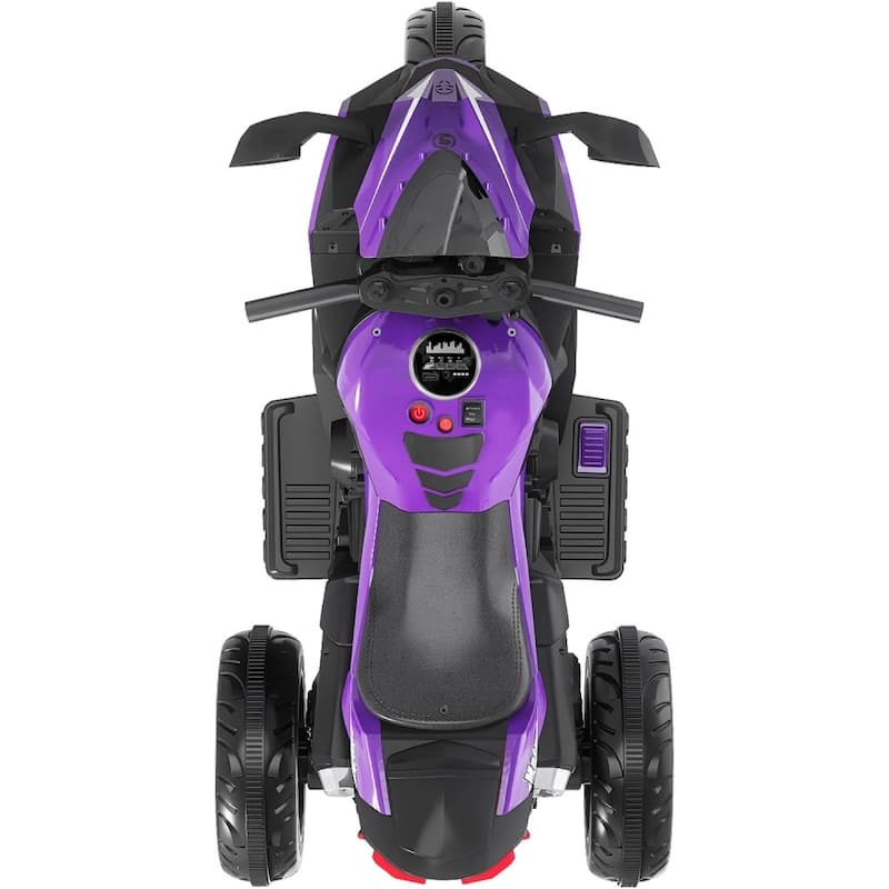 12V Electric Kids Motorcycle Ride-On with Shock Absorbers and USB MP3 Forward and Backward Drive - 41"L x 22"W x 25"H