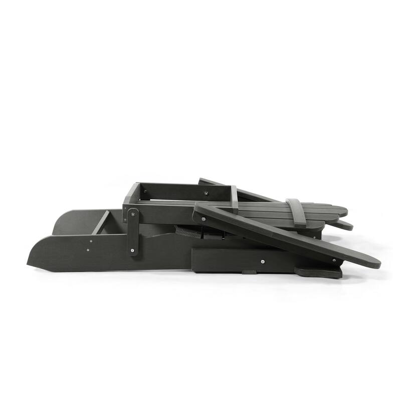 Haven Folding Poly Resin Plastic Adirondack Chair